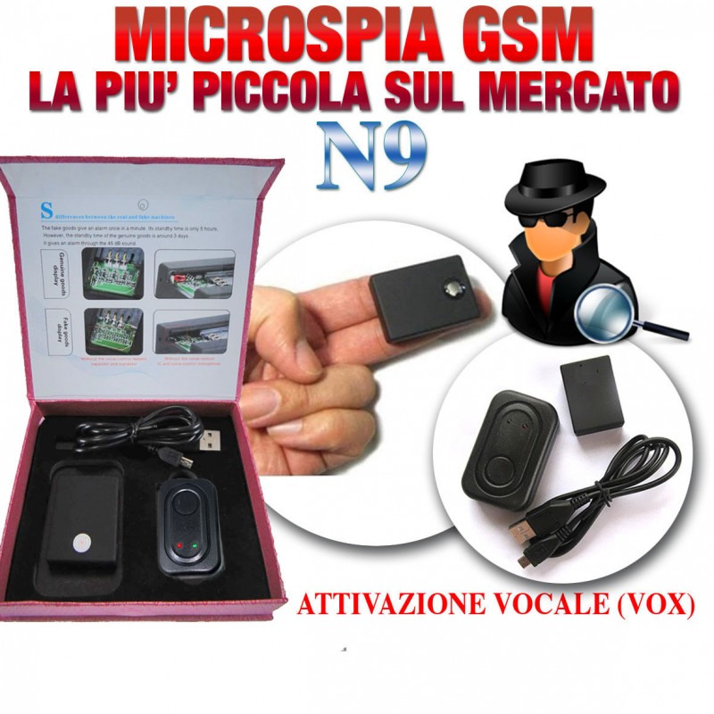 MICROSPIA GSM X009 SPIA AUDIO E VIDEO INTERCETTAZIONE AMBIENTALE
