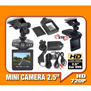 Mini Camera 2.5" HD 720 DVR TELECAMERA PER AUTO