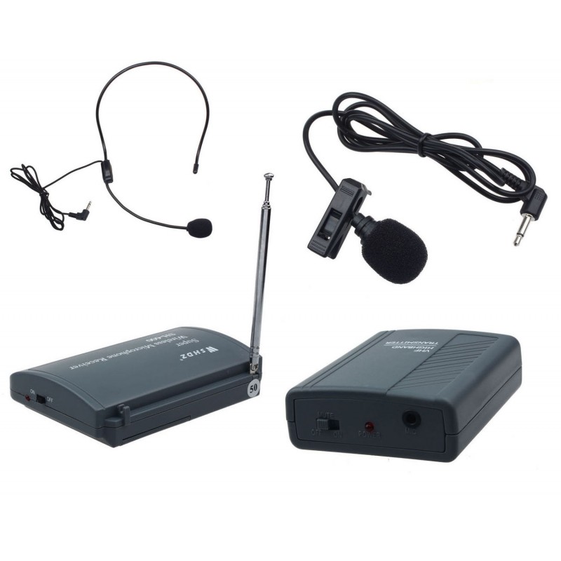 Trasmettitore SH-600 Wireless Headset professionale microfono Clip On Mic  