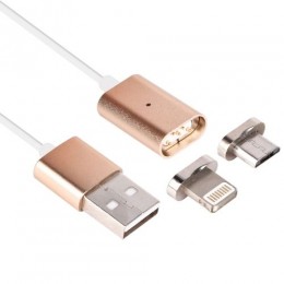 2 in 1 cavo di ricarica per iPhone e Android MAGNETICO USB Lightning a Micro