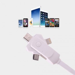 3 in 1 cavo di ricarica per iPhone e Android REVERSIBILE USB SPEED 100 CM