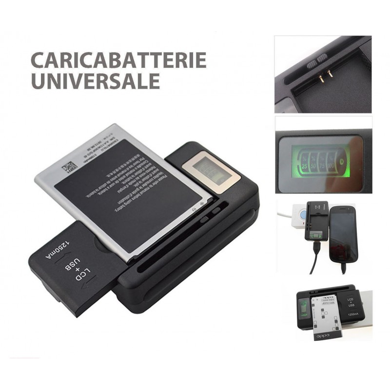 Caricabatterie Universale LCD Indicatore Schermo Per Telefoni Cellulari