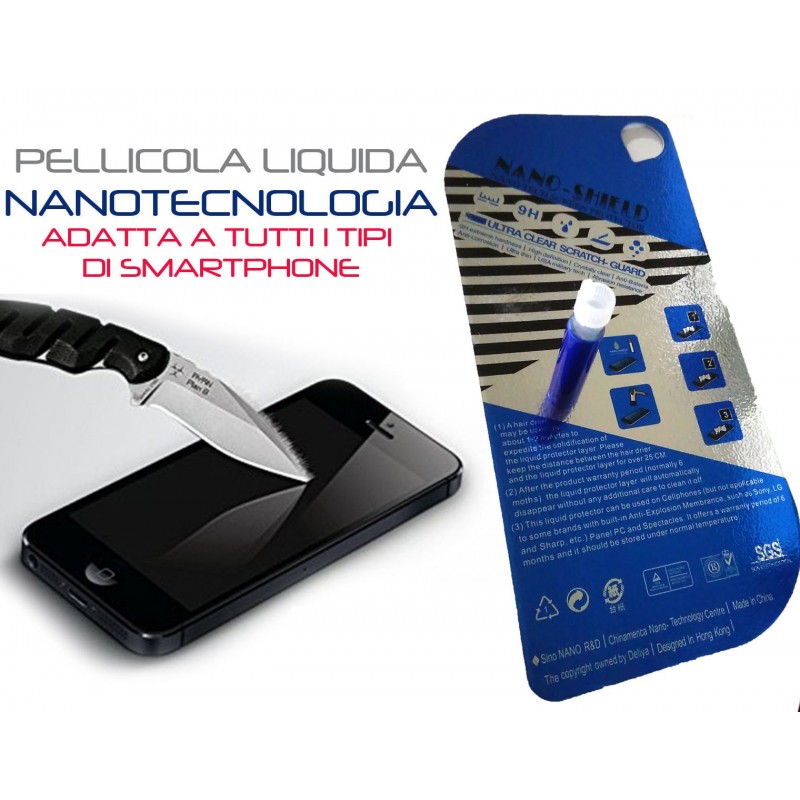 Pellicola Liquida Proteggi Schermo Goccia Nano Screen Protector SmartphoneTablet