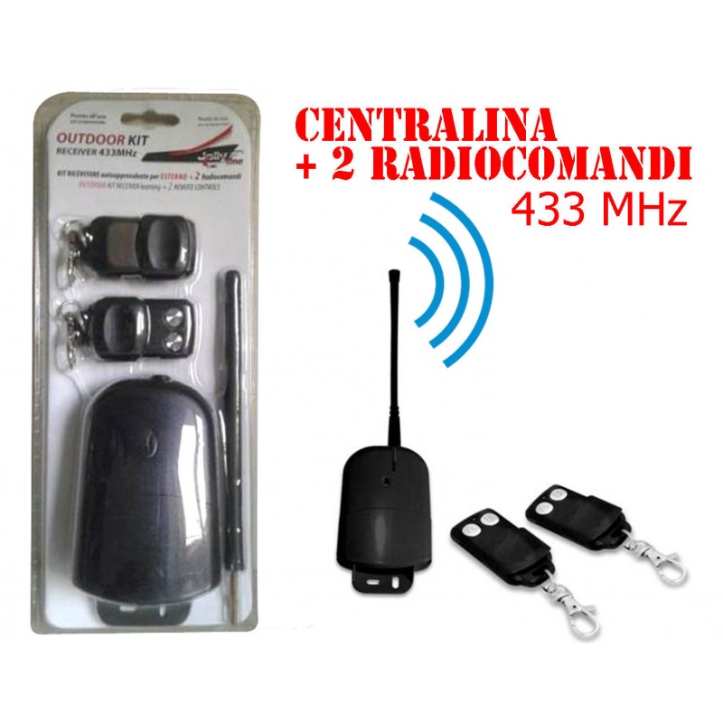 RICEVITORE DA INTERNO RADIOCOMANDI APRICANCELLO APRIPORTA +2 RADIOCOMANDI 433MHZ